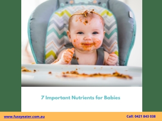 7 Important Nutrients for Babies Optimal Development