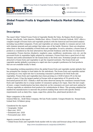 Global Frozen Fruits & Vegetable Products Market Outlook, 2025