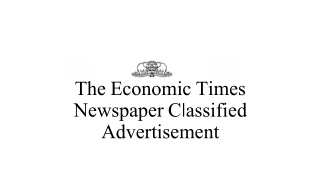 Economic Times Classified Advertisement