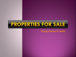 Properties for sale