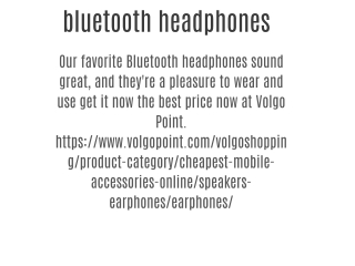 bluetooth headphones