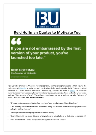 Reid Hoffman Quotes to Motivate You