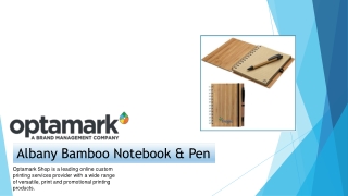 Buy Custom albany bamboo notebook & pen - Optamark