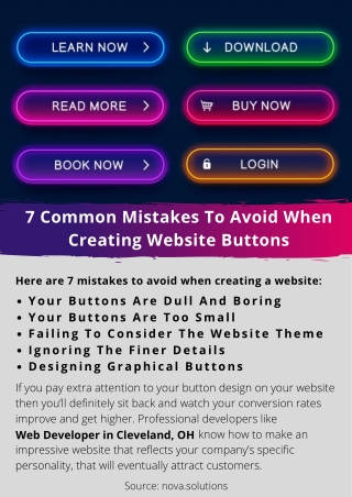 7 Common Mistakes To Avoid When Creating Website Buttons