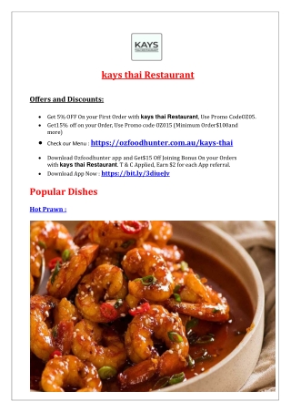 5% Off – Thai Restaurant Ringwood - kays thai