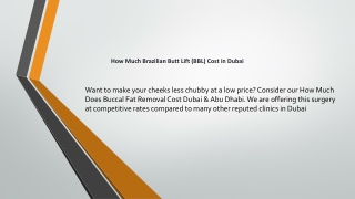 How Much Brazilian Butt Lift (BBL) Cost in Dubai