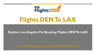 Flights DEN To LAX