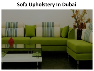 Sofa Upholstery In Dubai