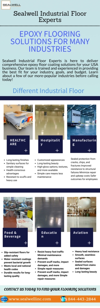 Top 6 Types of Industries that Use Epoxy Floors