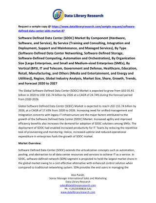 Software Defined Data Center (SDDC) Market By Component, By Type, By Organization Size, By Vertical, Region, Global Indu