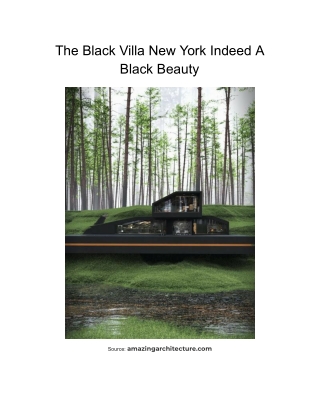 The Black Villa New York Indeed A Black Beauty