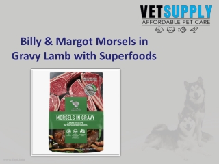 BILLY & MARGOT DOG ADULT MORSELS IN GRAVY LAMB WITH SUPERFOODS
