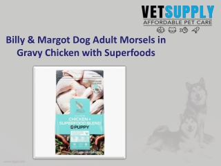 BILLY & MARGOT DOG ADULT MORSELS IN GRAVY CHICKEN WITH SUPERFOODS