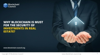 Why blockchain is must for the security of investments in real estate