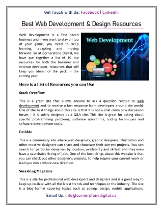 Here is a List of Resources you can Use
