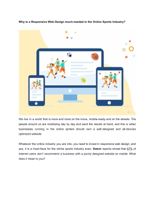 Why Is Responsive Web Design a Must-Have in Sports Online Industry?