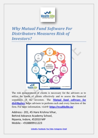 Why Mutual Fund Software For Distributors Measures Risk of Investors?