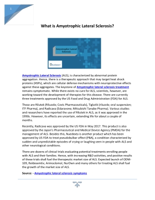 what is Amyotrophic lateral sclerosis