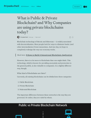 What is Public & Private Blockchain? and Why Companies are using private blockchains today?