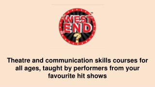 Theatre Courses for Kids - West End in