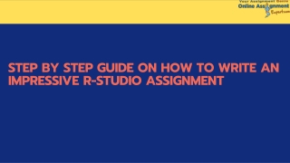 Step By Step Guide on How to Write an Impressive R-studio Assignment