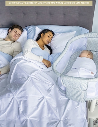 Use the HALO® SleepSack® Line for Any TOG Rating During the Cold Months