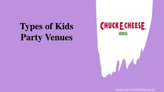 Types of Kids Party Venues