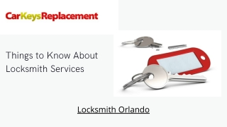 Things to Know About Locksmith Services - Things to Know About Locksmith Services