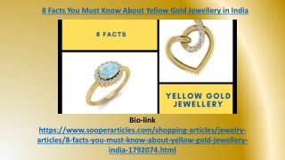 Know 8 Points About Yellow Gold Jewellery