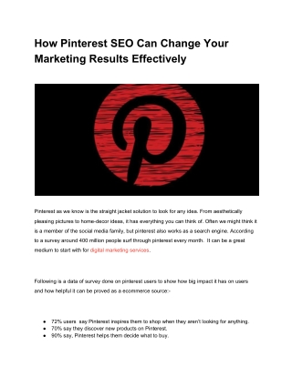 How Pinterest SEO Can Change Your Marketing Results Effectively