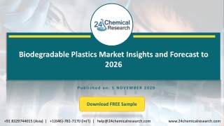 Biodegradable Plastics Market Insights and Forecast to 2026