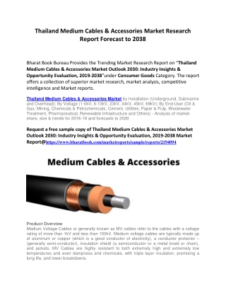 Thailand Medium Cables & Accessories Market Research Report Forecast to 2038