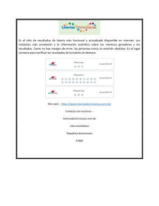 Encuentra los numeros de la loteria nacional dominicana y los resultados