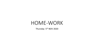 HOME WORK 051120