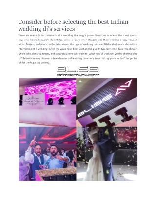 Hire Best Indian Wedding DJ in UK from Bliss Entertainment