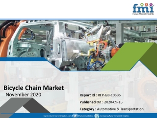 FMI Analyzes Impact of COVID 19 on Bicycle Chain Market; Stakeholders to Focus on Long term Dimensions