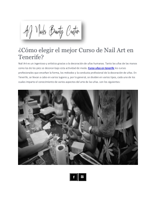 Curso de Uñas en Tenerife | Ajnailstenerife.com