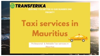 professional and reliable Taxi services in Mauritius
