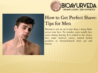 Tips for Men’s Perfect Shave
