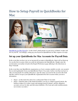 How to Setup Payroll in QuickBooks for Mac