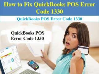 How to FixQuickBooks POS Error Code 1330