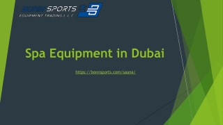 Spa Equipment in Dubai