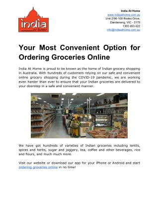 Your Most Convenient Option for Ordering Groceries Online