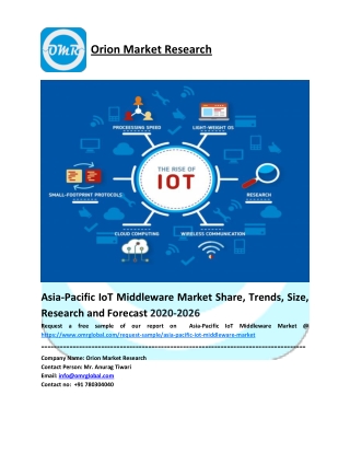 Asia-Pacific IoT Middleware Market Size, Share, Analysis, Industry Report and Forecast to 2026