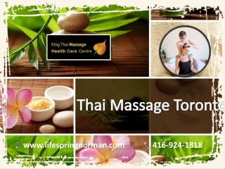 Get Thai Massage Toronto packages at offer price - King Thai Massage Centre