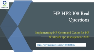 HP HP2-I08 Practice Test Questions