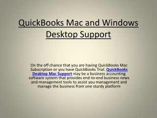 QuickBooks Desktop for Mac Support 2020 to 2021