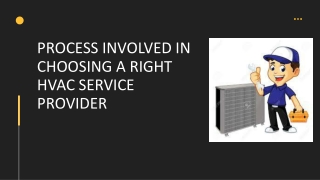 Process involved in choosing a right HVAC service provider