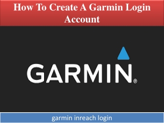 How to Create a Garmin Login Account