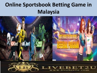 Online Sportsbook Betting Game in Malaysia